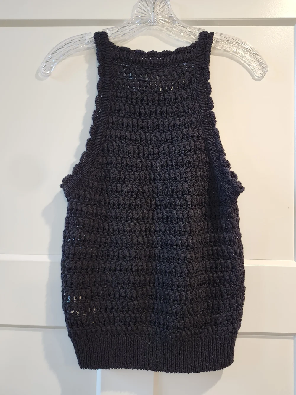 J. Crew Black Crochet Tank Top